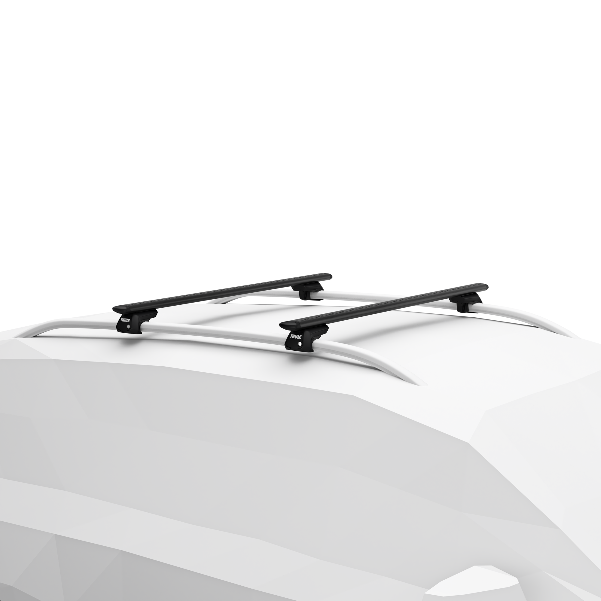 Chery A1 Hatchback (2007 - 2015) Thule WingBar Evo Black 118cm Kit - Raised Rails