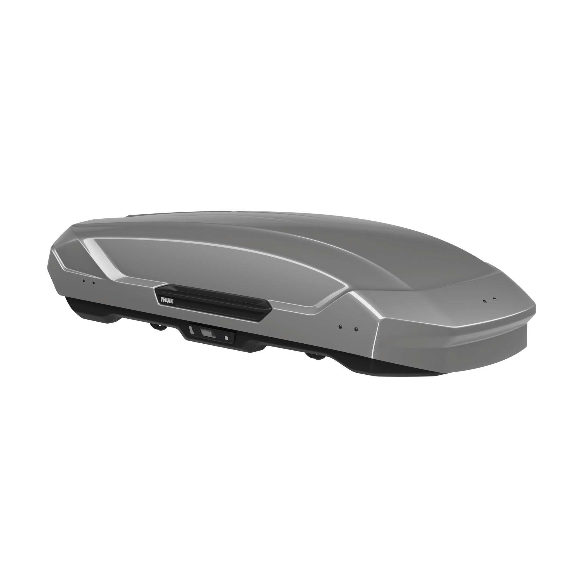 Thule Motion 3 L Titan Glossy roof box, sleek aerodynamic design, durable ABS plastic.