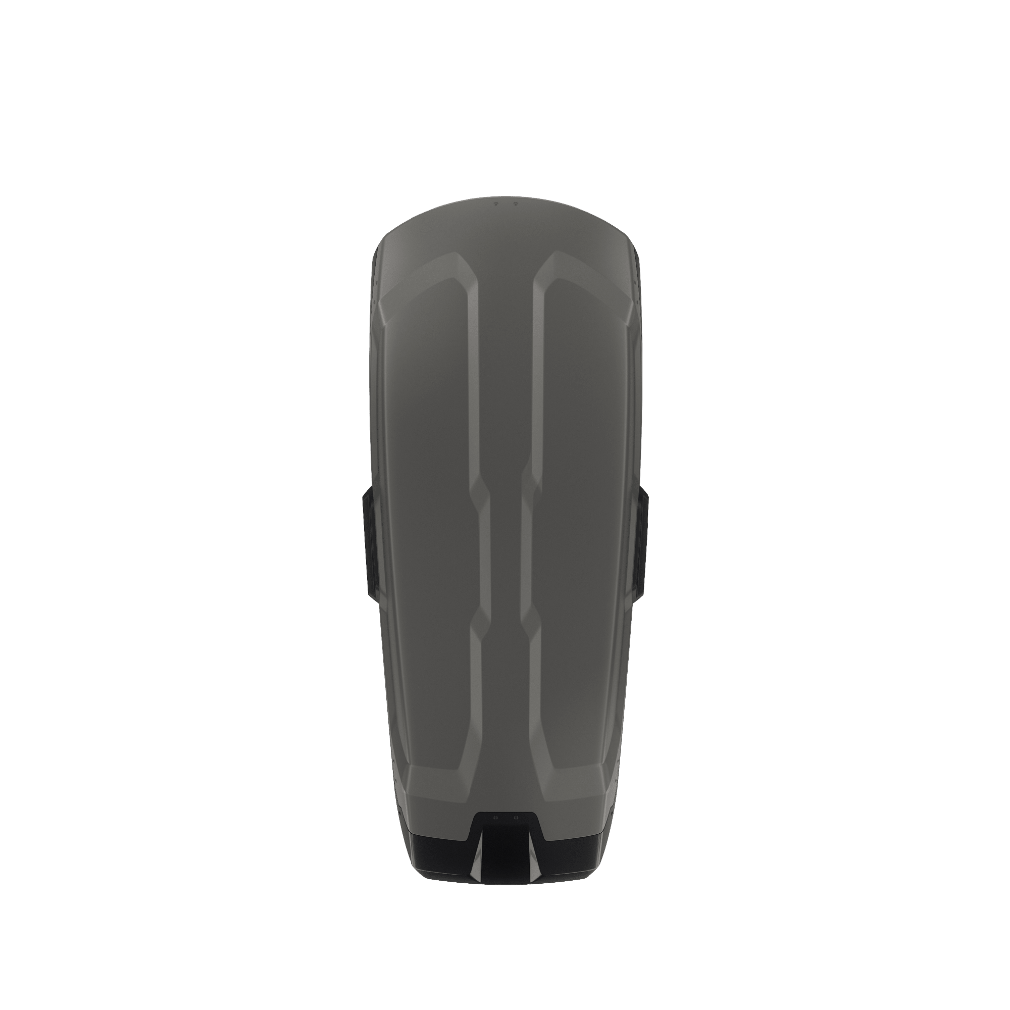 Thule Vector M cargo box in Titan Matte, showcasing its sleek, sporty design and seamless lid.