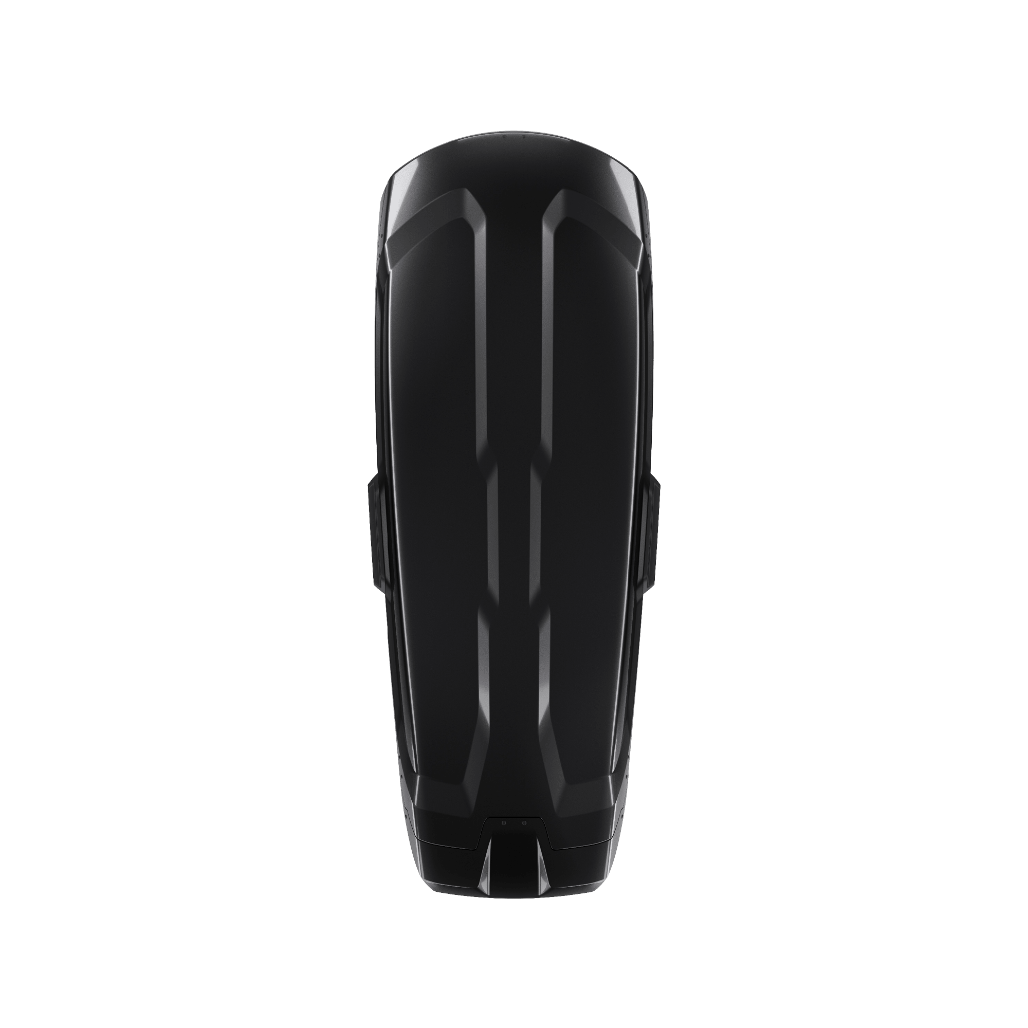 Thule Vector L black metallic ABS plastic roof cargo box with sleek, aerodynamic design.