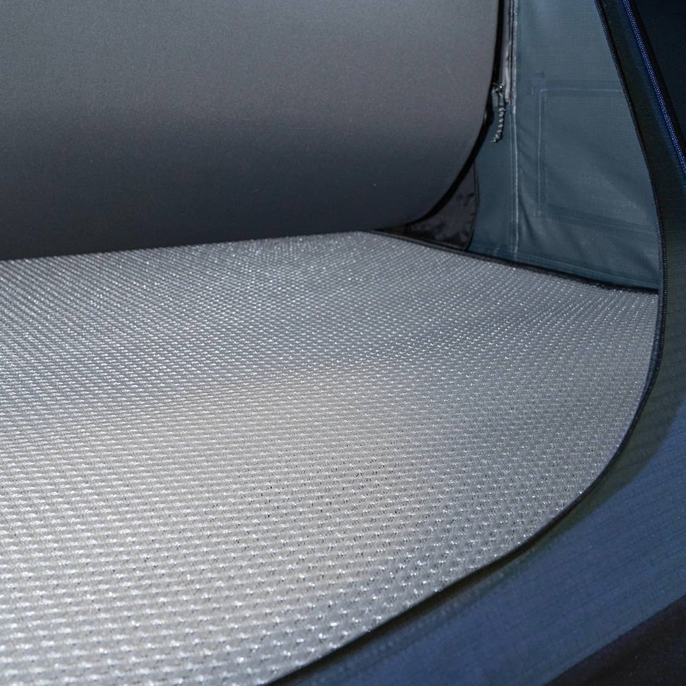 Gray textured ventilation mat for TentBox Lite 2.0 mattress, preventing condensation.